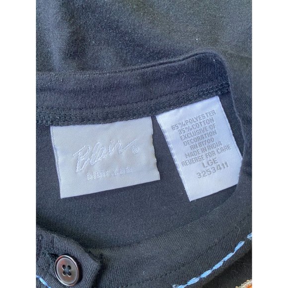 Blair Y2K Cardigan Womens Large Black Applicaque Horses Western Cowgirl Novelty - Picture 5 of 9